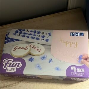 PME Fun Fonts Letter Stamping Set 52 pieces upper and lowercase letters